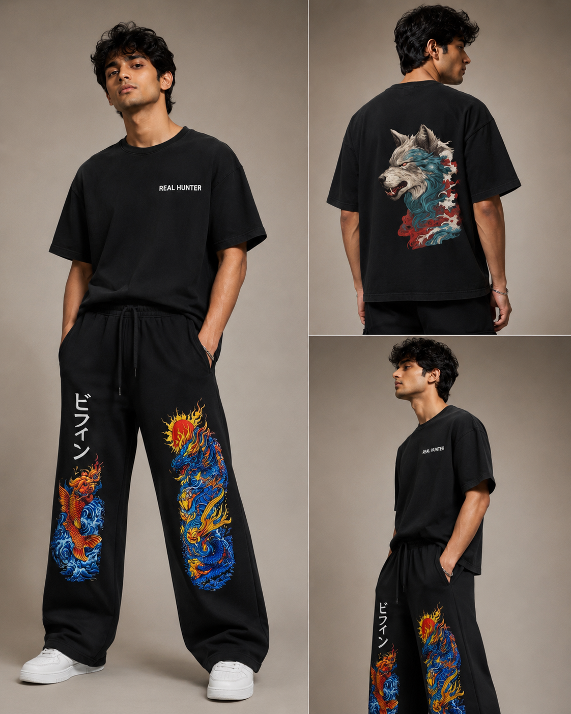 2nd boy Dragon | Premium Oversized Graphic Printed T-Shirt for Men - Image 1